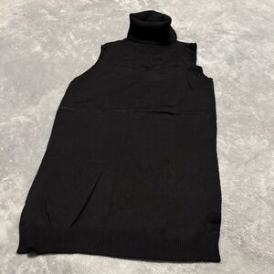 Laundry By Shelli Segal Black Sleeveless Knit Turtleneck